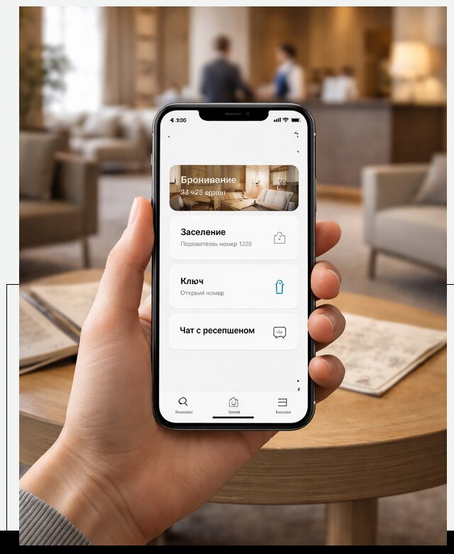 Мобильное приложение для гостей отеля в Кохме, управление сервисом